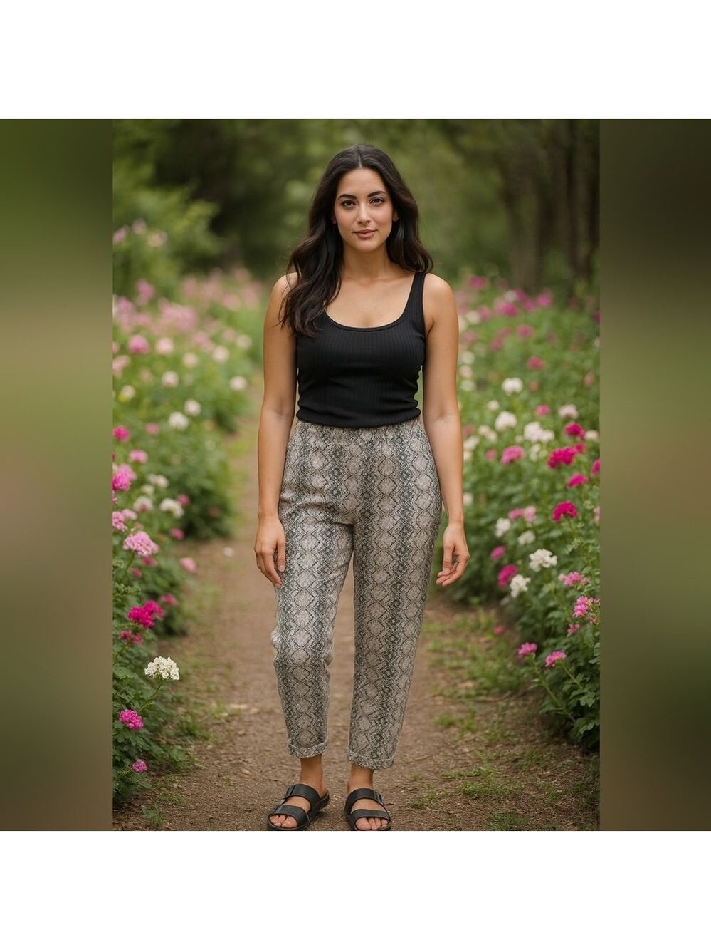 Lumiere Abstract Print Trousers